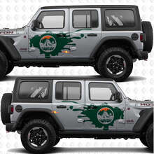 Camping Mountains Zijkantdeur Spat Vinyl Decal Kit voor Jeep Wrangler 4-Deurs_2
