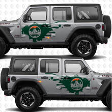 Bergen Natuur Kamperen Zijdeur Strepen Vinyl Sticker voor Jeep Wrangler_2