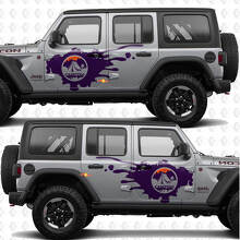 Bergen Natuur Kamperen Zijdeur Strepen Vinyl Sticker voor Jeep Wrangler_3