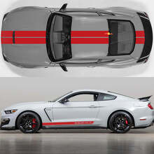 Racing motorkap en zijstrepen vinyl decal kit voor Musclecar Musclecarmodel GT-H_2