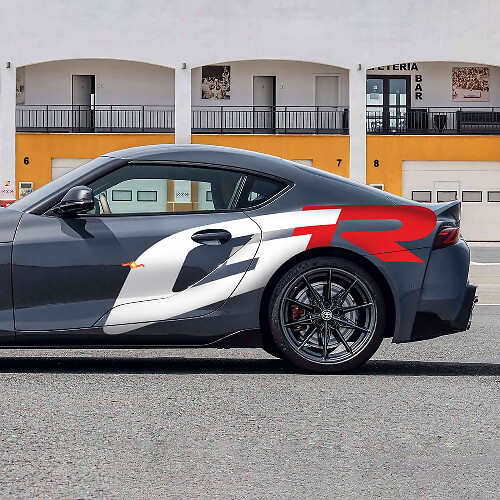 GR Logo Zij Vinyl Decal Sticker voor Toyota Supra 2020-2026
