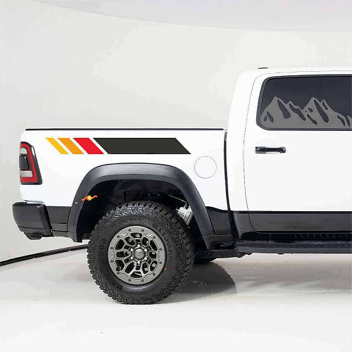 Side Bedside Stripes Stickers Decals Graphics for Dodge RAM 15000 1