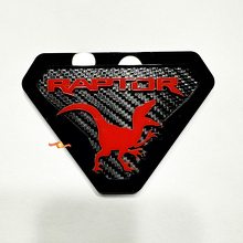 Raptor Edition Spatbord Emblemen Achterklep Embleem 3D Embleem Carbon Achtergrond 4