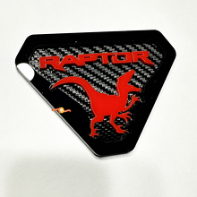 Raptor Edition Spatbord Emblemen Achterklep Embleem 3D Embleem Carbon Achtergrond 6