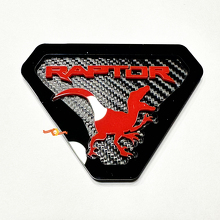 Raptor Edition Spatbord Emblemen Achterklep Embleem 3D Embleem Carbon Achtergrond 7