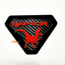 Raptor Edition Spatbord Emblemen Achterklep Embleem 3D Embleem Carbon Achtergrond 8
