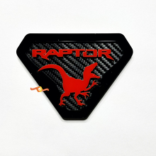 Raptor Edition Spatbord Emblemen Achterklep Embleem 3D Embleem Carbon Achtergrond 9