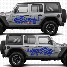Trail Map Kompas Natuur Zijde Vinyl Decal Sticker voor Jeep Wrangler_3