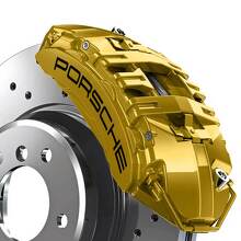 4x Curved Brake Caliper Decals Stickers for Porsche 2