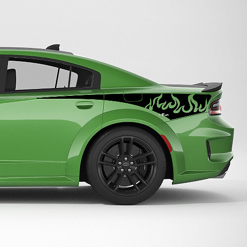 Flame Tribal Achterhoek Zijstrip Vinyl Decal Sticker voor Dodge Charger