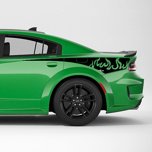 Flame Tribal Achterhoek Zijstrip Vinyl Decal Sticker voor Dodge Charger