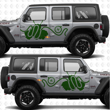 Trail Pass Kaart Kompas Zijdeuren Strepen Vinyl decal sticker passend voor Jeep Wrangler 3