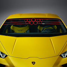 Voorruit honingraat streep race vinyl decal sticker graphics voor Lamborghini Huracan Evo 3