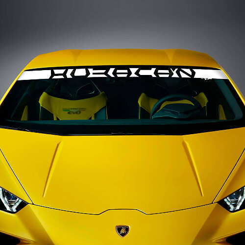Merkletteringstreep Voorruit Vinyl Decal Sticker Graphics voor Lamborghini Huracan Evo