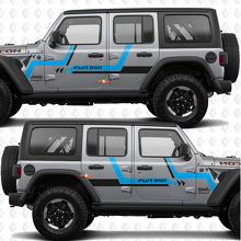 Aangepaste Tekst Strepen Zijdeuren Vinyl decal sticker passend voor Jeep Wrangler 3