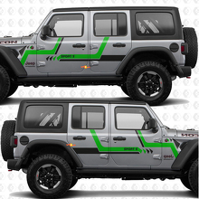 Aangepaste Tekst Strepen Zijdeuren Vinyl decal sticker passend voor Jeep Wrangler 4
