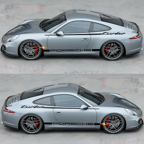 Zijde 911 Turbo 50 Jaar grafische Heritage Design strepen Kit Decal Sticker voor Porsche 911 991 1