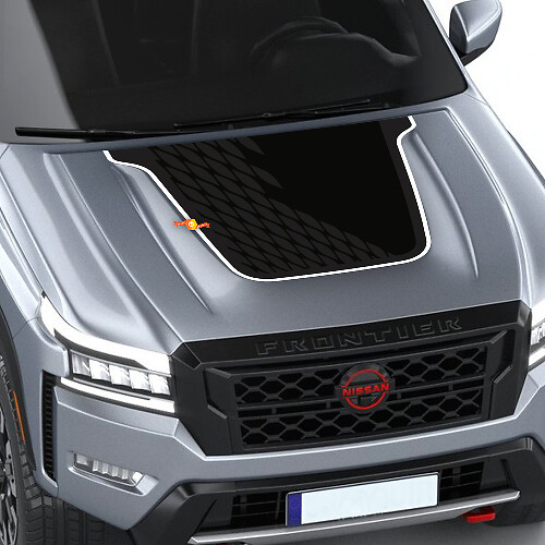 Motorkap Blackout Vinyl Stickers Decals Graphics voor Nissan Frontier Pro 4X