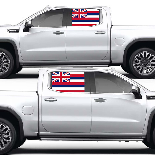 Hawaïaanse vlag zijraam kleur vinyl decal sticker voor GMC Sierra 1