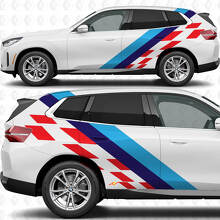 Zijkant M Kleuren Strepen Geruit Vlag Deuren Achter Vinyl Decal Sticker passend voor BMW X3 2