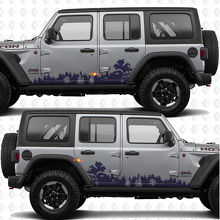Bos Natuur Landschap Zijdeuren Vinyl decal sticker passend voor Jeep Wrangler 2