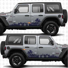 Bos Natuur Landschap Zijdeuren Vinyl sticker passend voor Jeep Wrangler JL 2