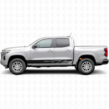 Diagonaal geslepen deur- en dorpelvinylstrepen voor Chevrolet Colorado 3e generatie 2023-2026_2