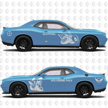 Aangepaste Scatpool- of Wolverine Pack Bee-zijvinylsticker voor Dodge Challenger 2