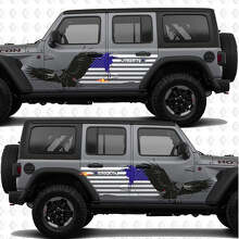 US patriottische vlag kale adelaar zijdeuren vinyl decal sticker voor Jeep Wrangler 2