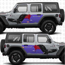 US patriottische vlag kale adelaar zijdeuren vinyl decal sticker voor Jeep Wrangler 3