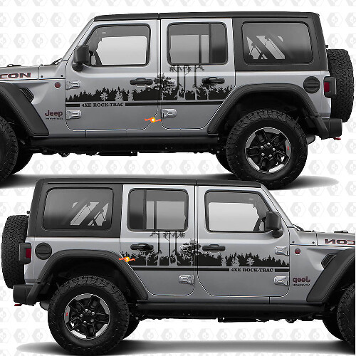 Bossenstreep Deurzijde Vinyl Decal Sticker Voor Jeep Wrangler 1