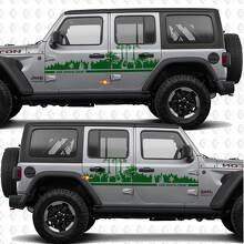 Bossenstreep Deurzijde Vinyl Decal Sticker Voor Jeep Wrangler 2