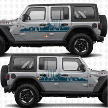 Bossenstreep Deurzijde Vinyl Decal Sticker Voor Jeep Wrangler 3