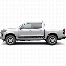Topografische contour deur- en dorpelvinylstrepen voor Chevrolet Colorado 3e generatie 2023-2026_2
