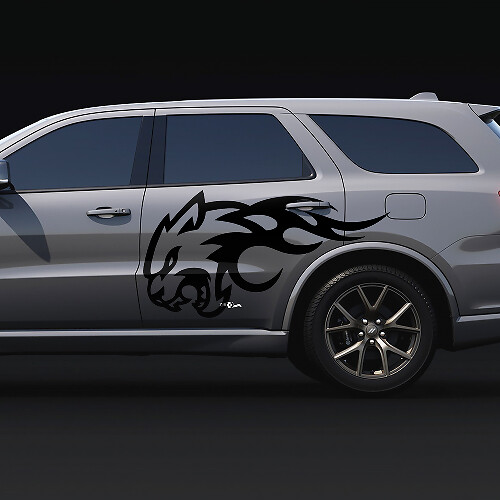 Wildcat Flame zijsticker vinylstickers voor Dodge Durango