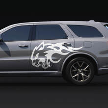 Wildcat Flame zijsticker vinylstickers voor Dodge Durango 2