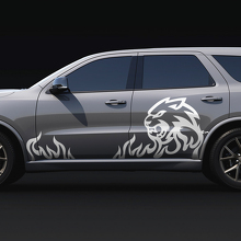 Wildcat Flame zijdeurstickers van vinyl voor Dodge Durango 2