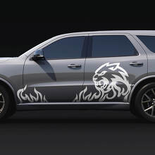 Wildcat Flame zijdeurstickers van vinyl voor Dodge Durango 2