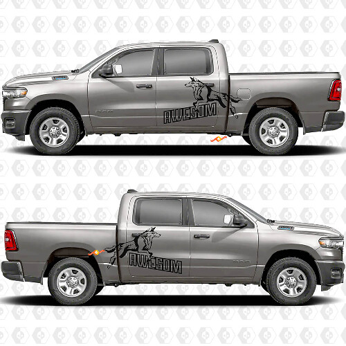 Zijdeuren Bovenkant Laadvloer Geweldige Wolf Spatbord Stickers Decals Grafische afbeeldingen