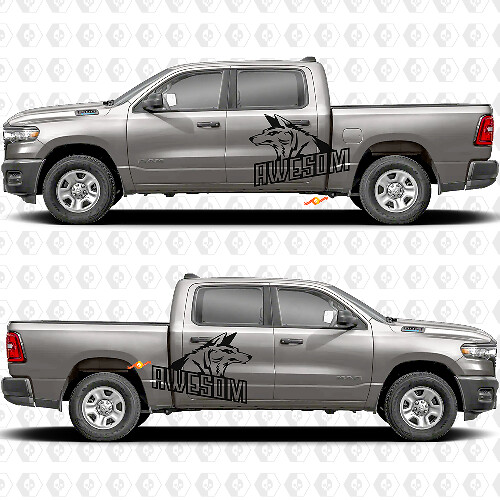 Zijdeuren Bedzijde Geweldige Wolf Spatbord Stickers Decals Grafieken 2