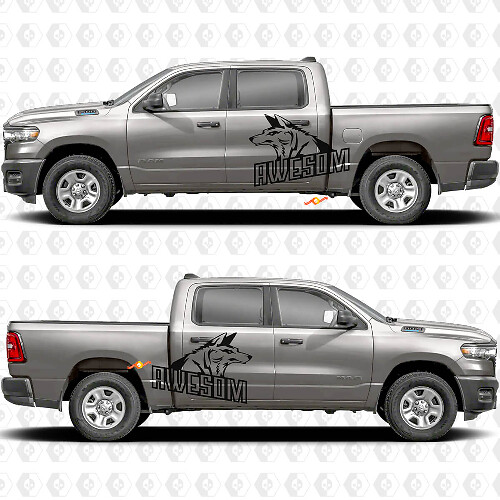 Zijdeuren Bedzijde Geweldige Wolf Spatbord Stickers Decals Grafieken 2