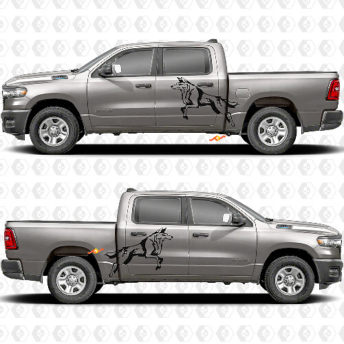 Zijdeuren Achterkant Wolf Spatbord Stickers Decals Grafieken