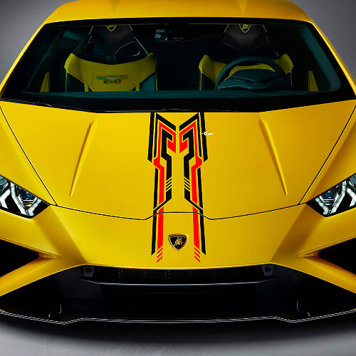 Hood Racing Stripe Vinyl Decal Sticker Graphics voor Lamborghini Huracan Evo
