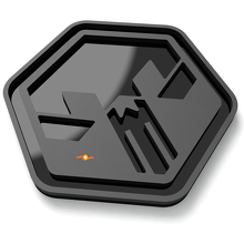 Schedel in zeshoek spatbord badges achterklep embleem 3D badge 4