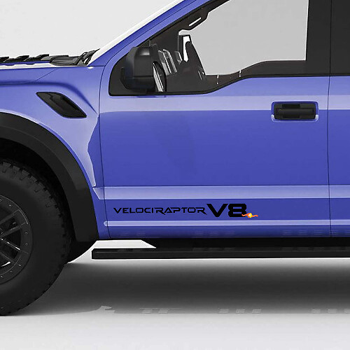 VelociRaptor V8 Zijdeuren Achterklep pickup decal sticker voor Ford f150