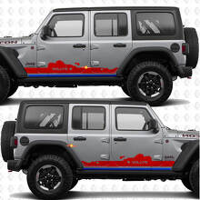 Aangepaste Tekst Zijdeuren Vinyl sticker passend voor Jeep Wrangler Jeep Wrangler Willys 2
