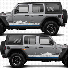 Aangepaste Tekst Zijdeuren Vinyl sticker passend voor Jeep Wrangler Jeep Wrangler Willys 3