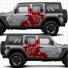 Moose Splash Nature Zijdeuren Vinyl decal sticker passend voor Jeep Wrangler 2