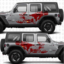 Moose Splash Run Zijdeuren Vinyl decal sticker passend voor Jeep Wrangler 2