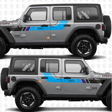4x4 Retro Zijdeur Strepen Vinyl Decal Kit voor Jeep Wrangler_3